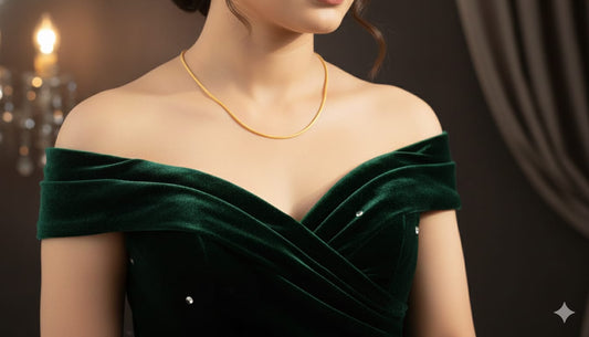 Auric Sleek Gold Chain Necklace - Minimal Everyday Wear