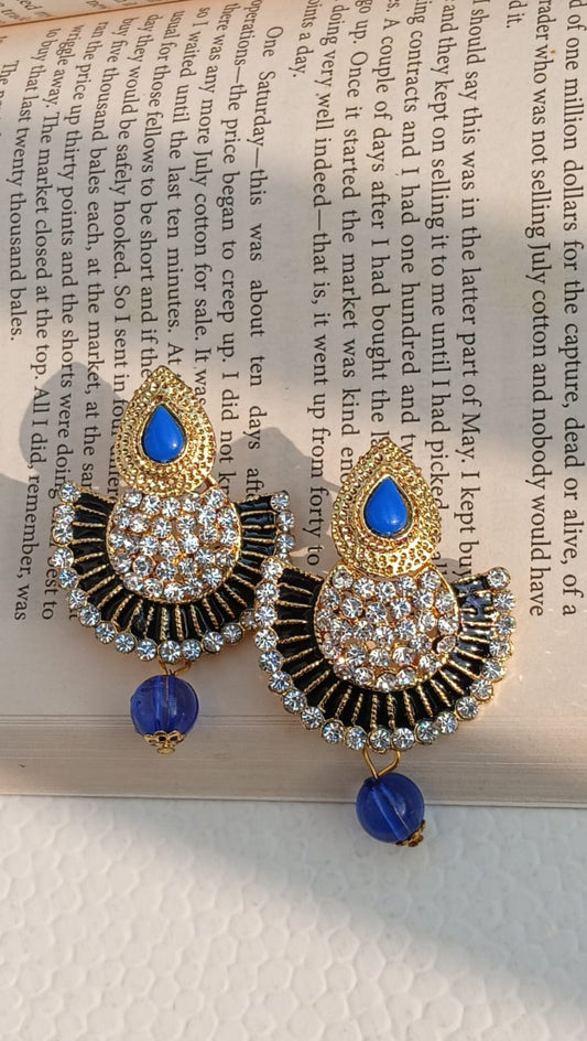 Blue Drop Luxe Sparkle Earrings