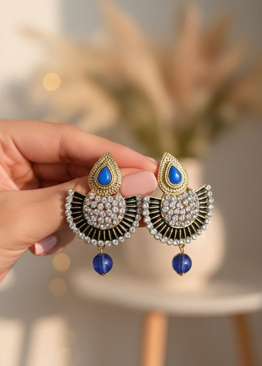 Blue Drop Luxe Sparkle Earrings